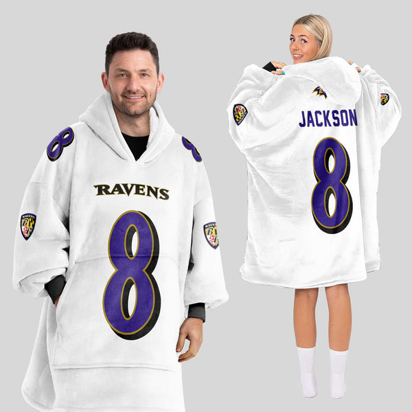 Adult 8 Baltimore Football Unisex Blanket Hoodie