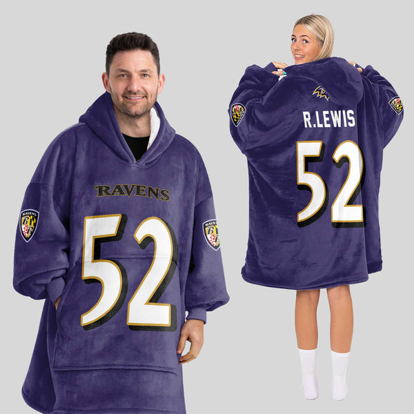 Adult 52 Baltimore Football Unisex Blanket Hoodie