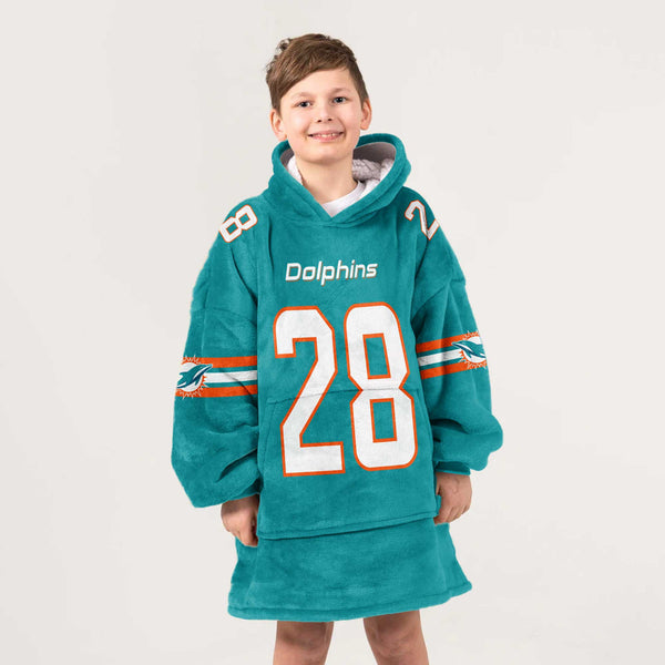 Kid 28 Miami Football Unisex Blanket Hoodie