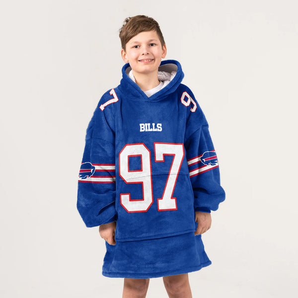 Kid 97 Buffalo Football Unisex Blanket Hoodie