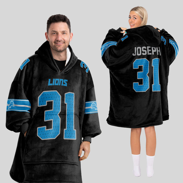 Adult 31 Detroit Football Unisex Blanket Hoodie
