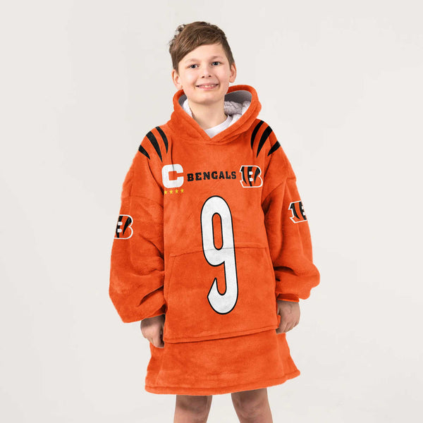 Kid Captain 9 Cincinnati Football Unisex Blanket Hoodie