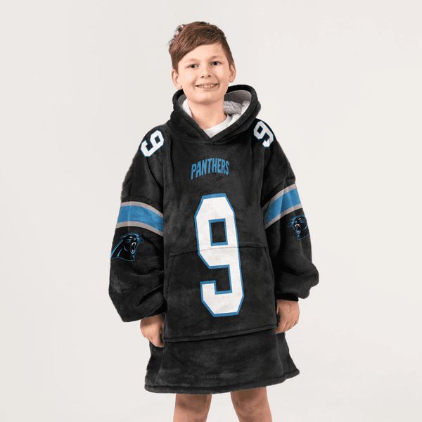 Kid 9 Carolina Football Unisex Blanket Hoodie