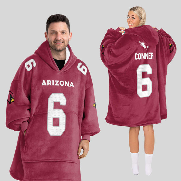 Adult 6 Arizona Football Unisex Blanket Hoodie