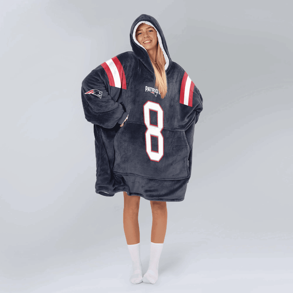 S.D 8 New England Football Unisex Blanket Hoodie