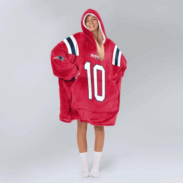 10 New England Football Unisex Blanket Hoodie