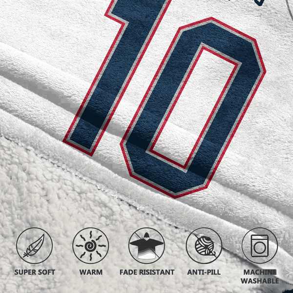 10 New England Football Unisex Blanket Hoodie