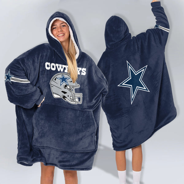 Adult Dallas Football Unisex Blanket Hoodie