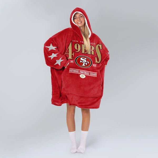 Adult San Francisco Football Unisex Blanket Hoodie