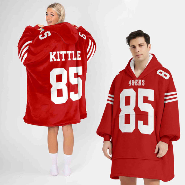 Adult G.K 85 San Francisco Football Unisex Blanket Hoodie