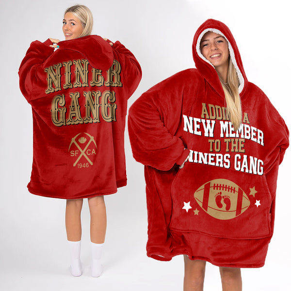 Adult San Francisco Football Blanket Hoodie