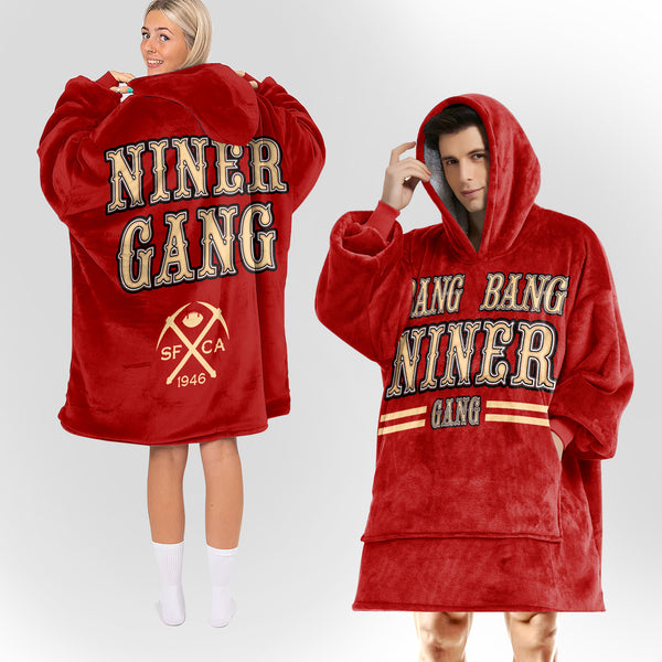 Adult San Francisco Football Unisex Blanket Hoodie