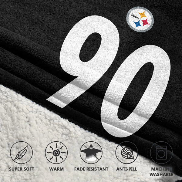 Adult T.J.W 90 Pittsburgh Football Unisex Blanket Hoodie