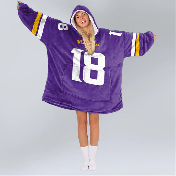 J.J 18 Minnesota Football Unisex Blanket Hoodie