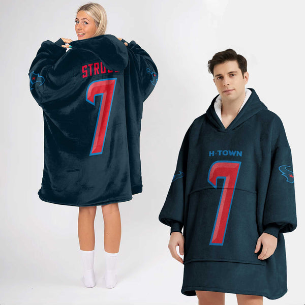 Adult C.S 7 Houston Football Unisex Blanket Hoodie