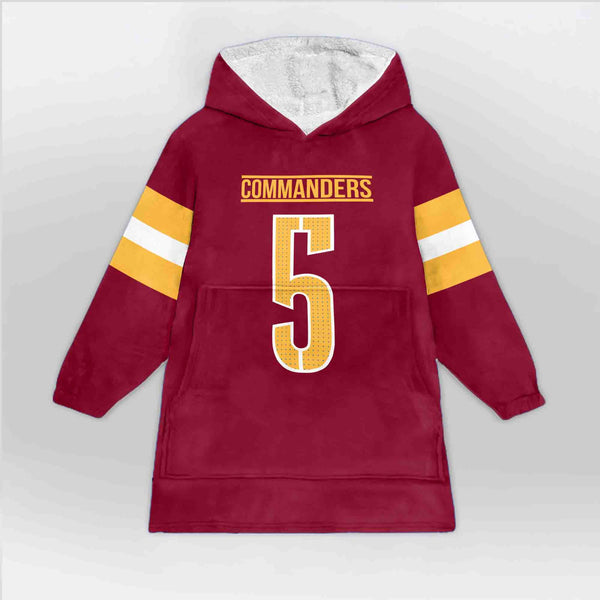 J.D 5 Washington Football Unisex Blanket Hoodie