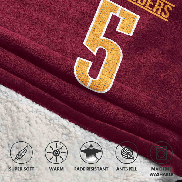 J.D 5 Washington Football Unisex Blanket Hoodie