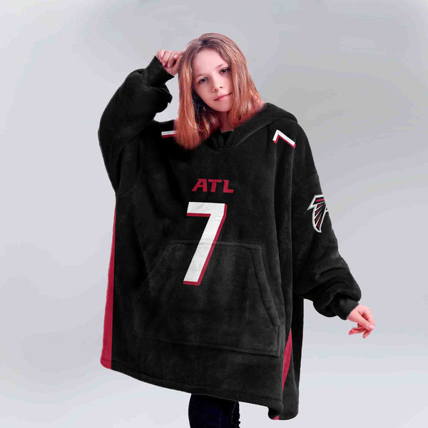 B.R 7 Atlanta Football Unisex Blanket Hoodie