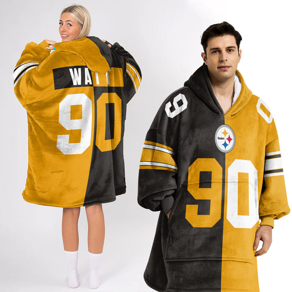 Adult T.J.W 90 Pittsburgh Football Unisex Blanket Hoodie