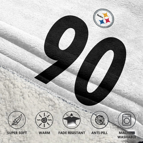 Adult T.J.W 90 Pittsburgh Football Unisex Blanket Hoodie