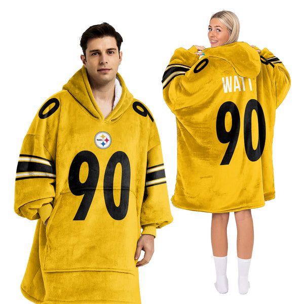 Adult T.J.W 90 Pittsburgh Football Unisex Blanket Hoodie