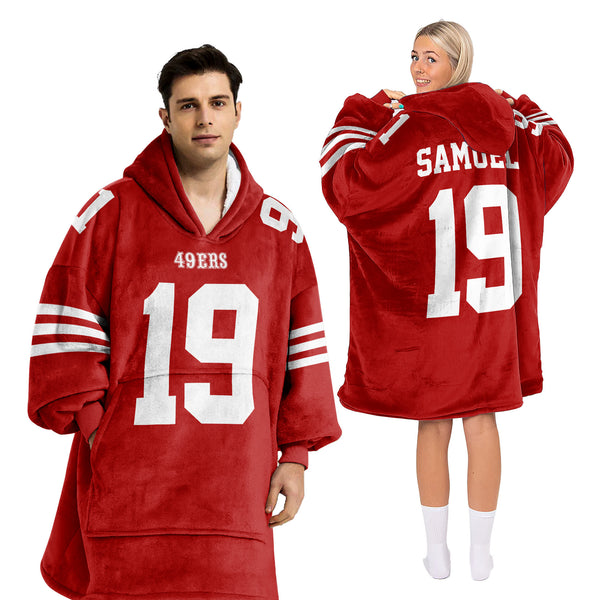 Adult D.S 19 San Francisco Football Unisex Blanket Hoodie