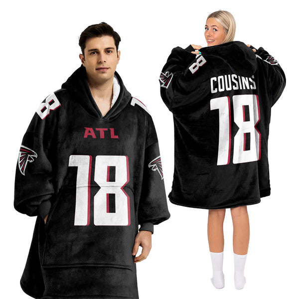Adult K.C 18 Atlanta Football Unisex Blanket Hoodie