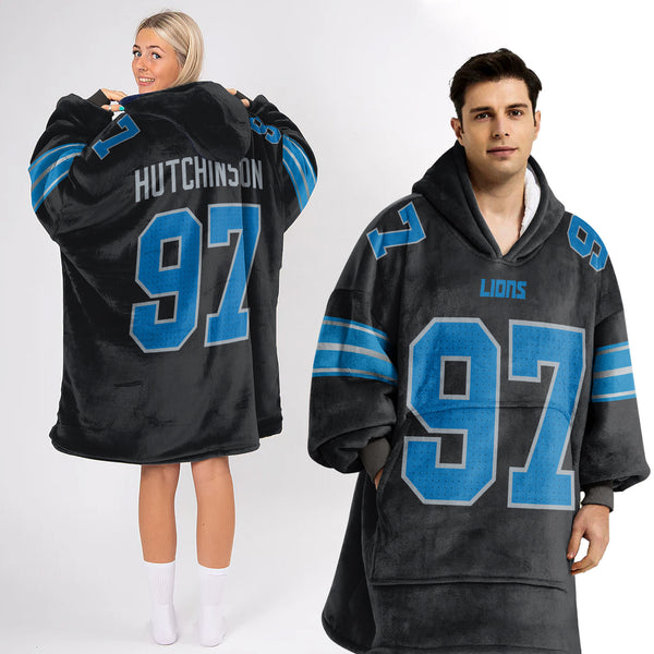 Adult A.H 97 Detroit Football Unisex Blanket Hoodie