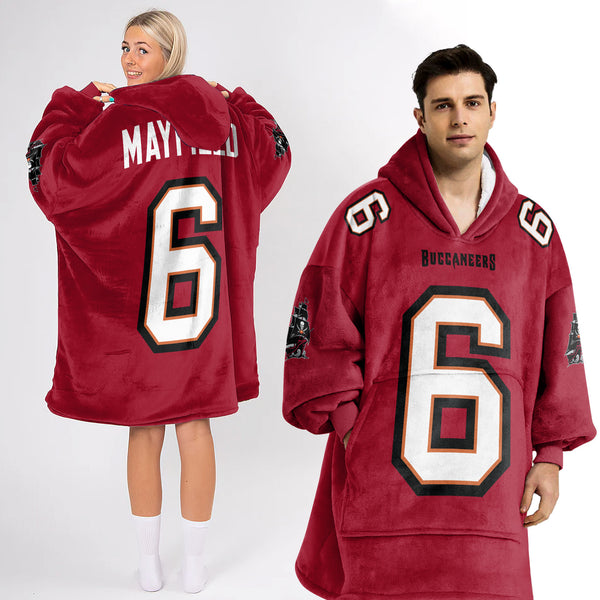 Adult B.M 6 Tampa Bay Football Unisex Blanket Hoodie