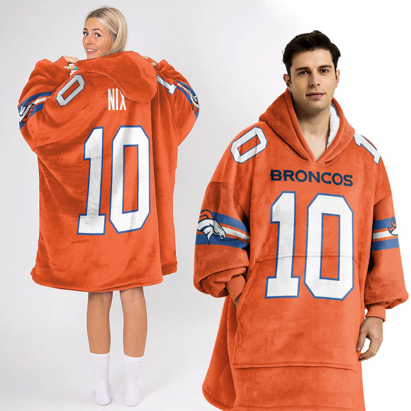 B.N 10 Denver Football Unisex Blanket Hoodie
