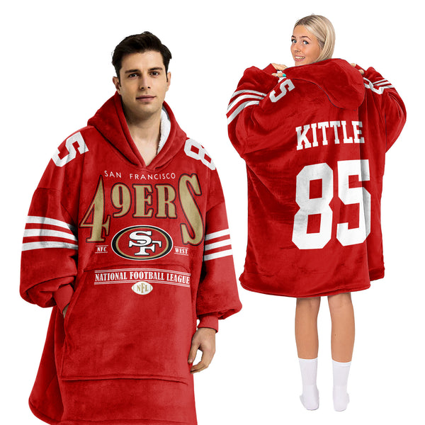 Adult San Francisco Football Unisex Blanket Hoodie
