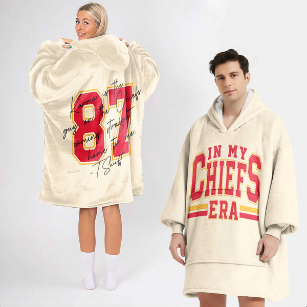 Adult Swiftie 87 Kansas City Football Unisex Blanket Hoodie