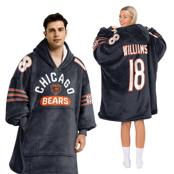 Adult CM 18 Chicago Football Unisex Blanket Hoodie