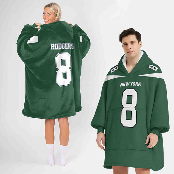 Adult AR 8 New York Football Unisex Blanket Hoodie