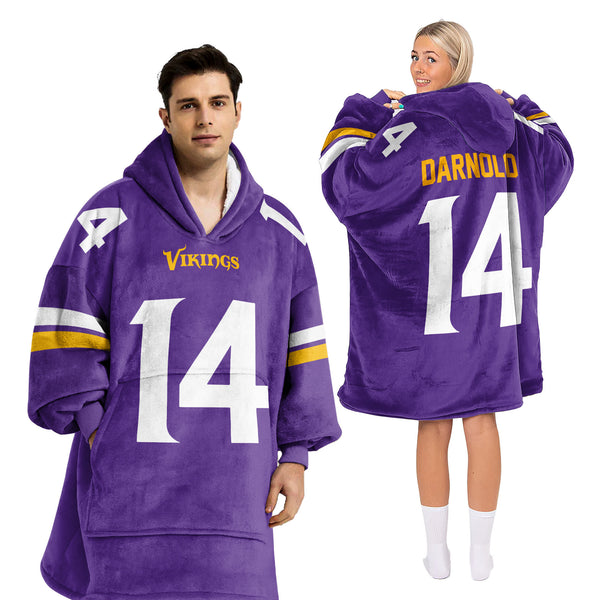 Adult SD 14 Minnesota Football Unisex Blanket Hoodie
