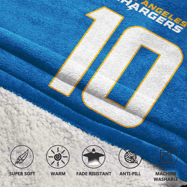 J.H 10 Los Angeles Football Unisex Blanket Hoodie