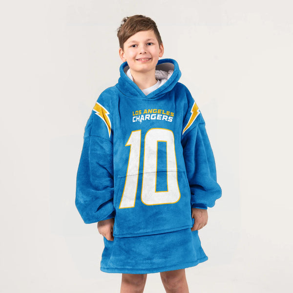 J.H 10 Los Angeles Football Unisex Blanket Hoodie