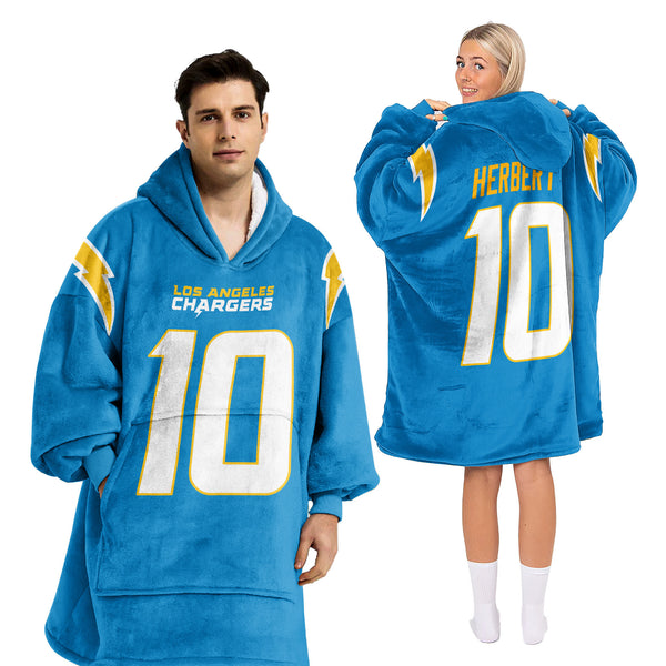 J.H 10 Los Angeles Football Unisex Blanket Hoodie
