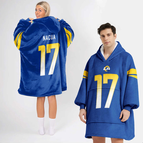 Adult PN 17 Los Angeles Football Unisex Blanket Hoodie