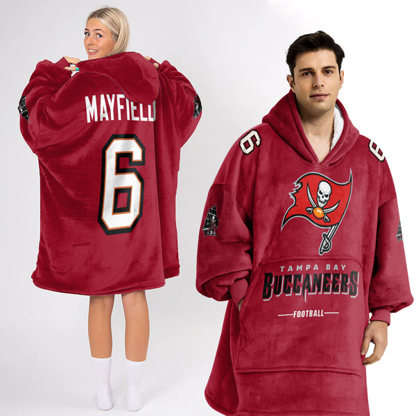 Adult B.M 6 Tampa Bay Football Unisex Blanket Hoodie