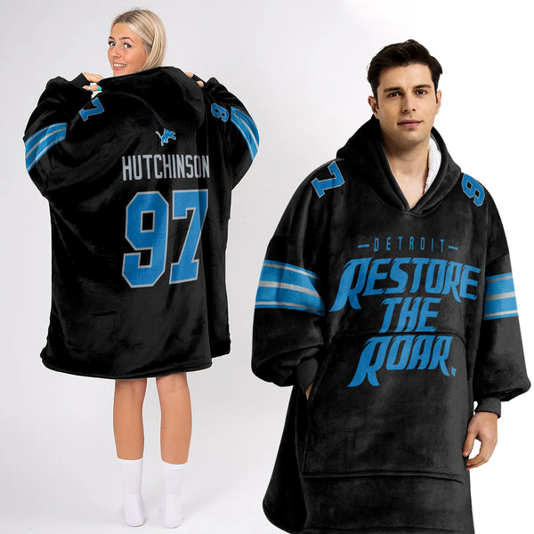 Adult 97 Detroit Lions Football Unisex Blanket Hoodie
