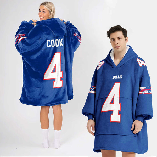 Adult No 4 - Cook - Bills Football Unisex Blanket Hoodie