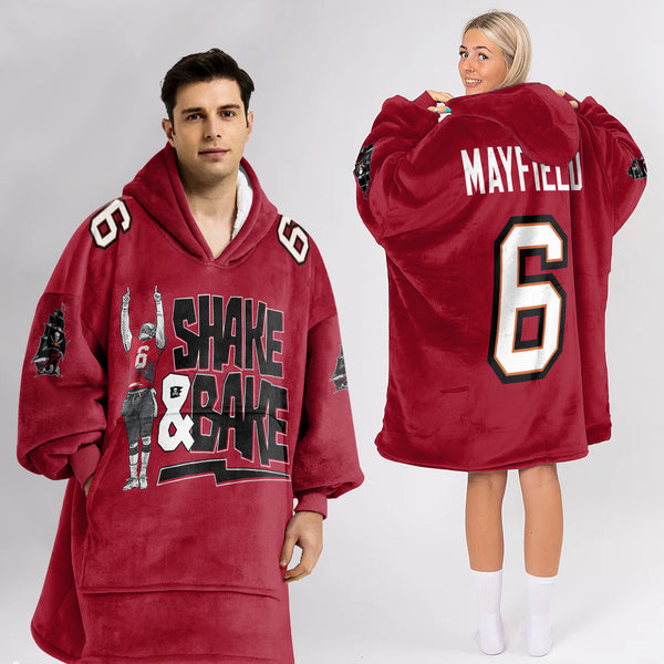 Adult B.M 6 Tampa Bay Football Unisex Blanket Hoodie