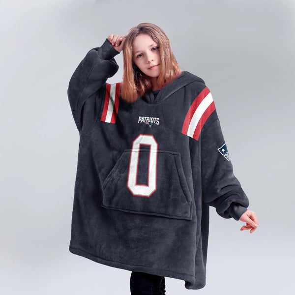 C.G 0 New England Football Unisex Blanket Hoodie
