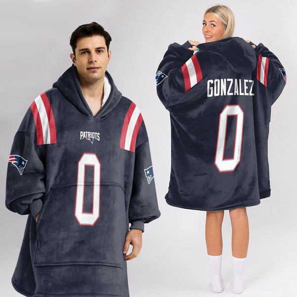 C.G 0 New England Football Unisex Blanket Hoodie