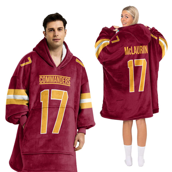 Adult 7 Washington Football Unisex Blanket Hoodie