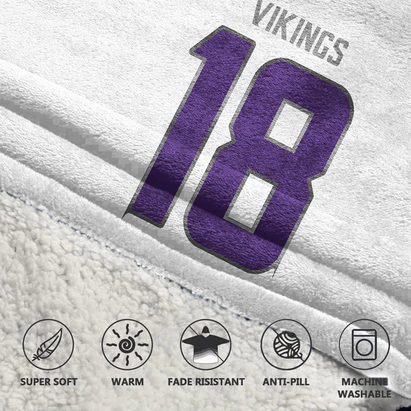 J.J 18 Minnesota Football Unisex Blanket Hoodie
