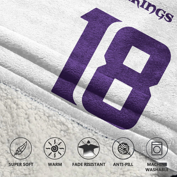 J.J 18 Minnesota Football Unisex Blanket Hoodie