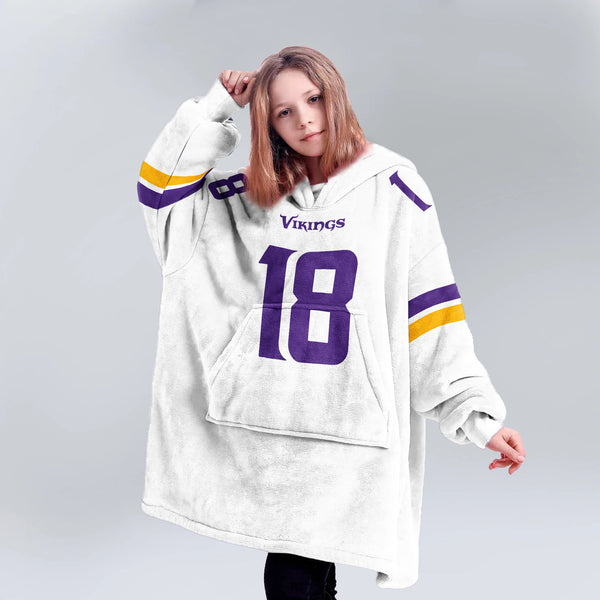 J.J 18 Minnesota Football Unisex Blanket Hoodie
