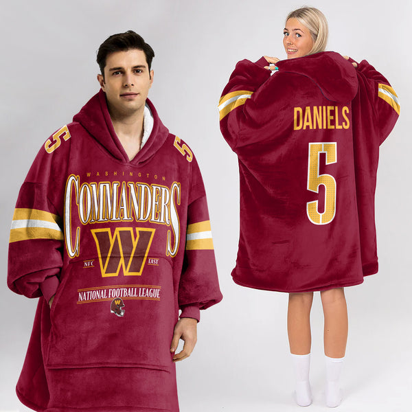 Adult 5 Washington Football Unisex Blanket Hoodie